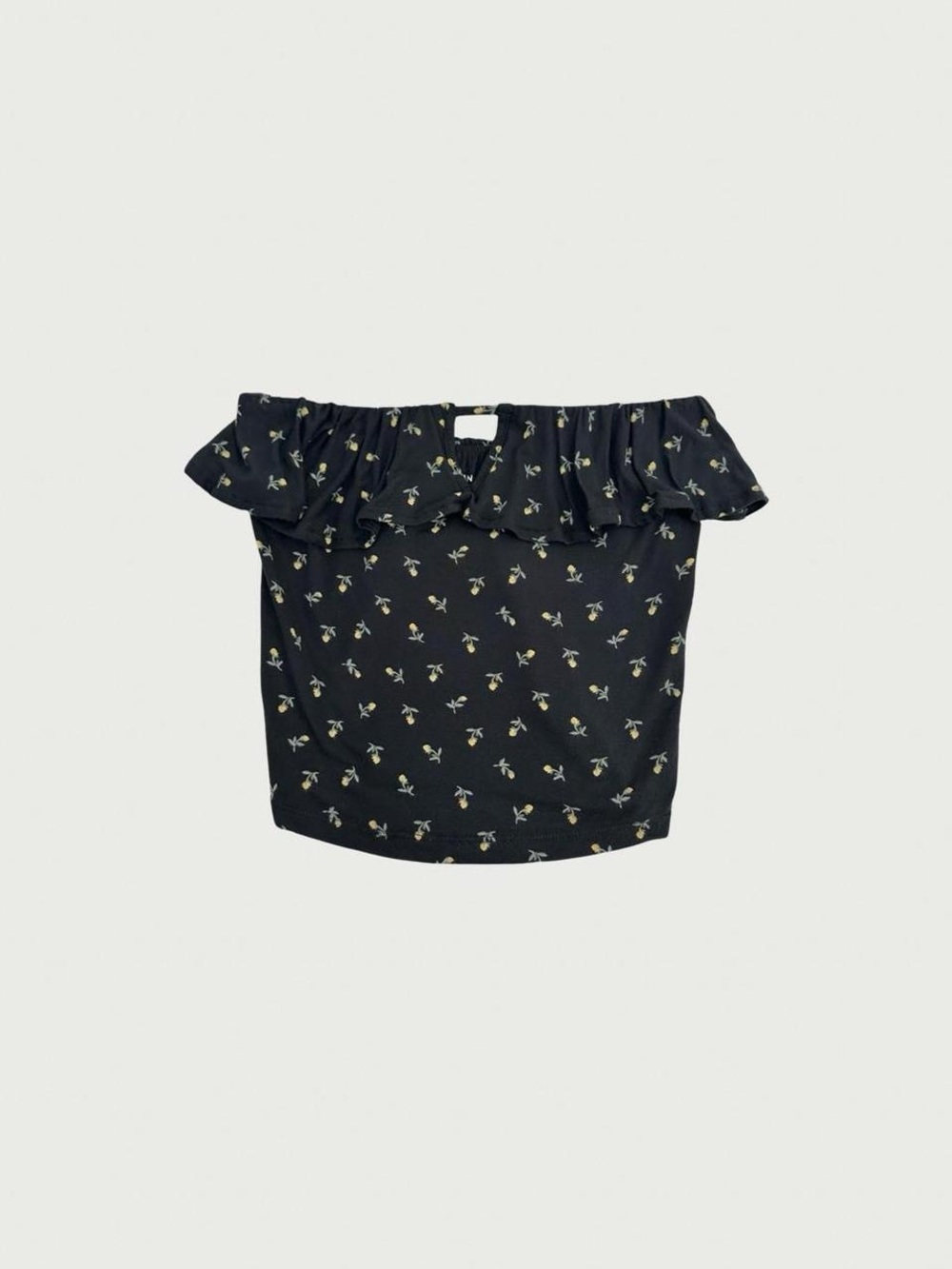 Floral Print Ruffle Crop Top